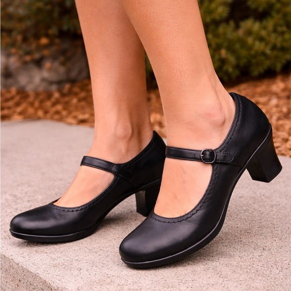 Dansko Shoes - Dansko Black Mary Jane Heels Leather Comfort Pumps Women’s 41